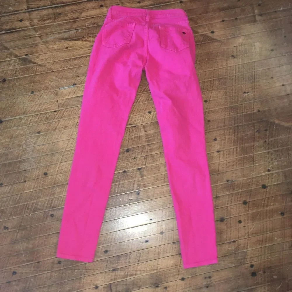 Kate Spade Broome Street hot pink Play Hooky size 24 skinny cropped jeans - Picture 5 of 5